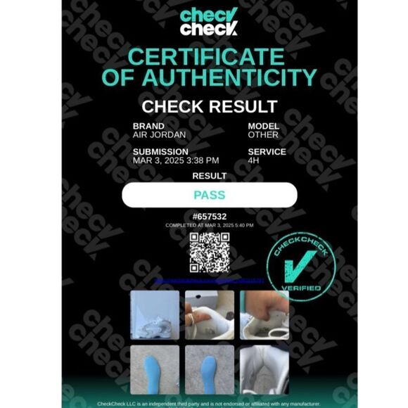 Air Jordan OG 'White Metallic Silver' Basketball Shoes CW0907-100 Women's 9 - Picture 13 of 13